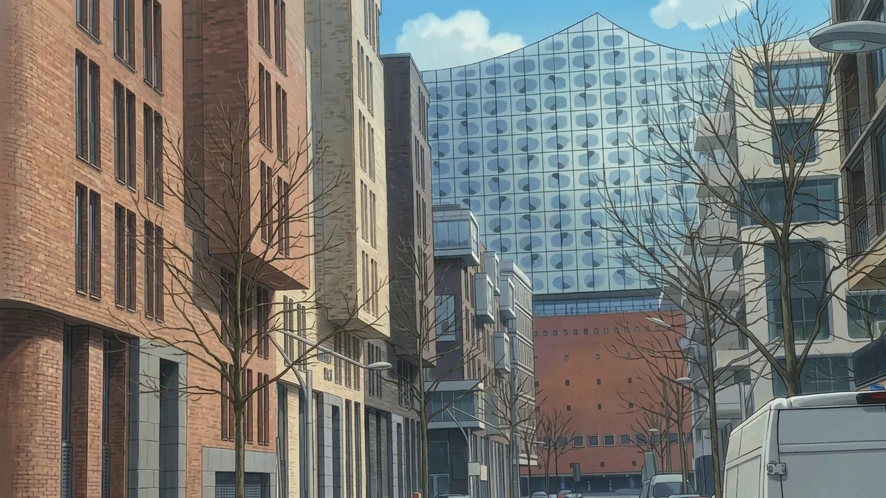 Elbphilharmonie in Hamburg, HafenCity, Am Kaiserkai