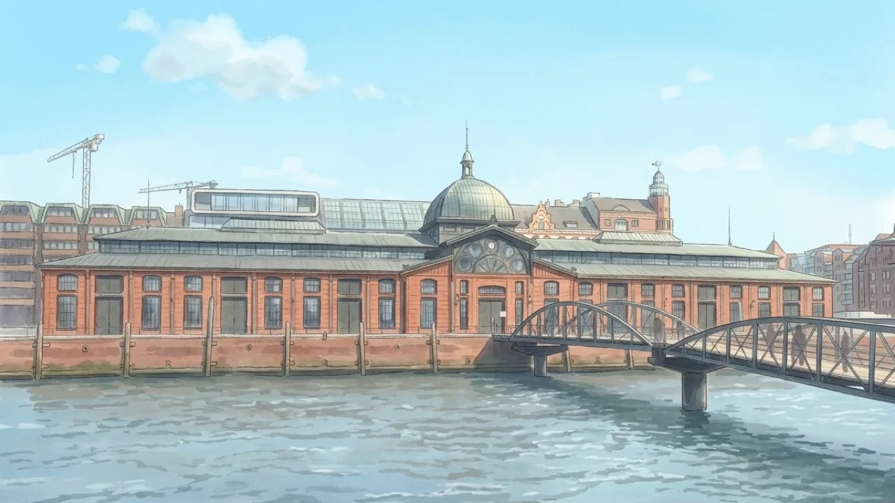 Fischmarkt in Hamburg, Altona, Große Elbstraße