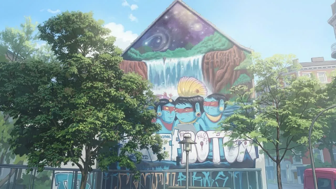 Aztekischer Wasserfall in Hamburg, Karoviertel & Sternschanze